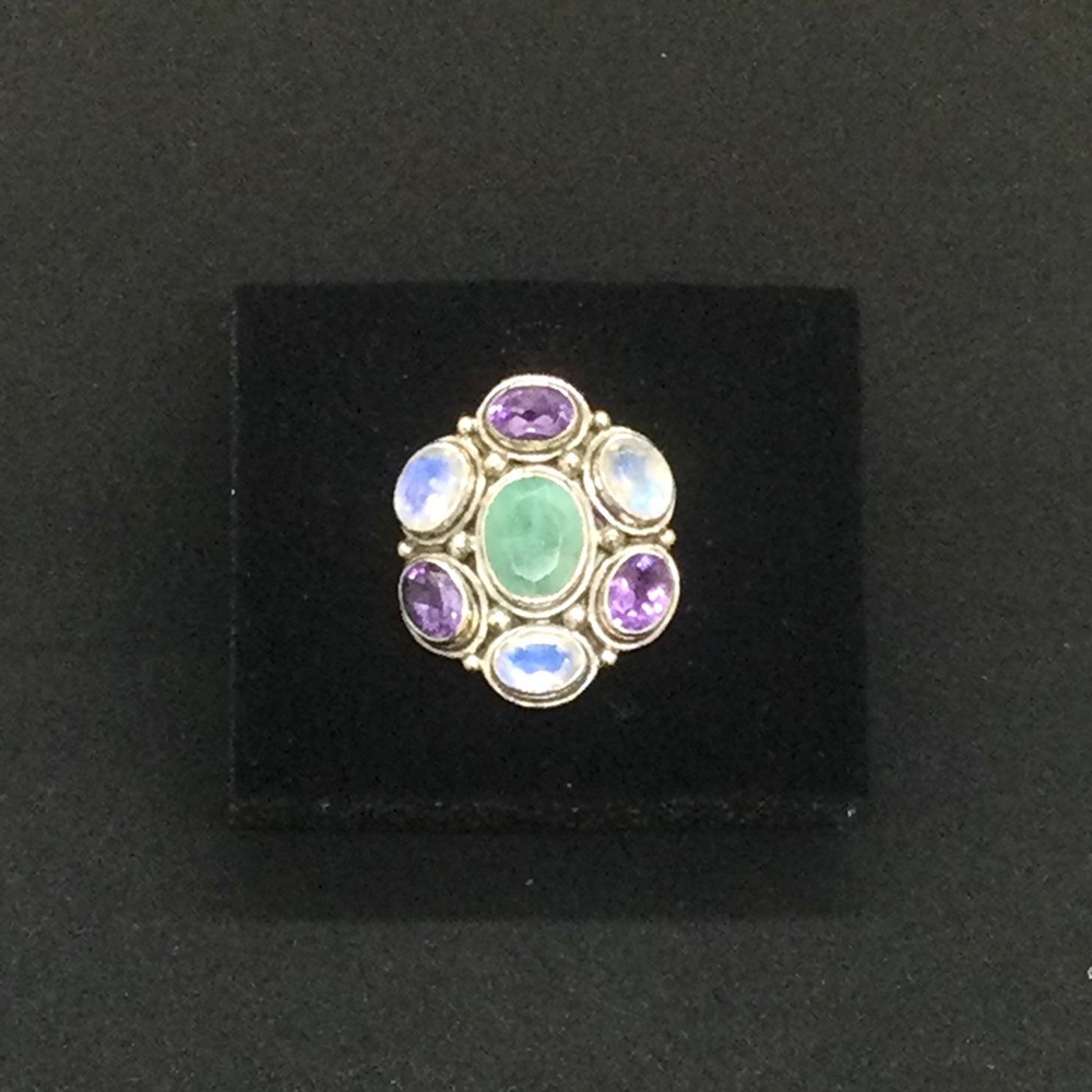 NEW Nicky Butler Sterling Silver Multi Gem Ring